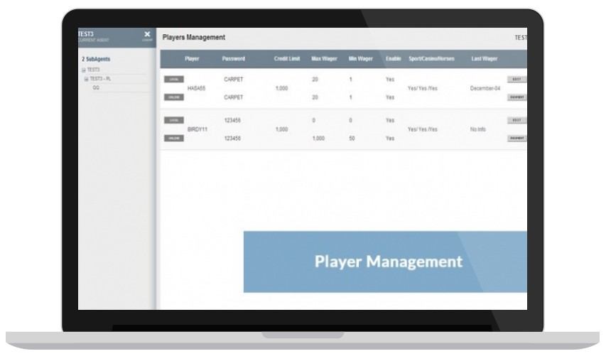 Bookie Software Player Management - Online Betting Software for Bookies & Bettors